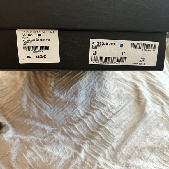 SAINT LAURENT Niki 90 suede  ankle boots. Size 7/ 37. NEW W/box, dust bags - Picture 8 of 9